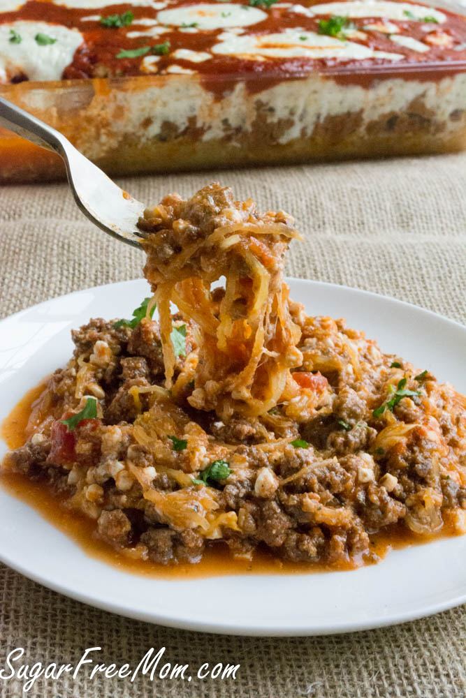 Low Carb Spaghetti Squash Lasagna Casserole